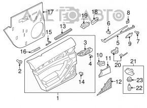 Door curtain trim rear left Porsche Panamera 10-16 large